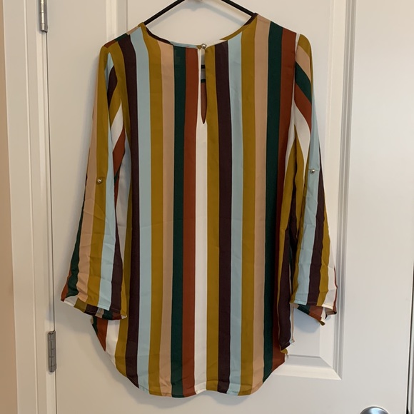 Lily white vertical stripes blouse, large - Picture 3 of 4